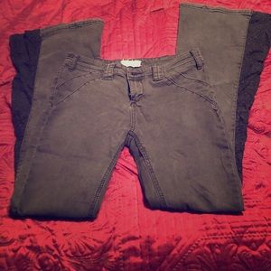 Free People Black & lace bell bottoms